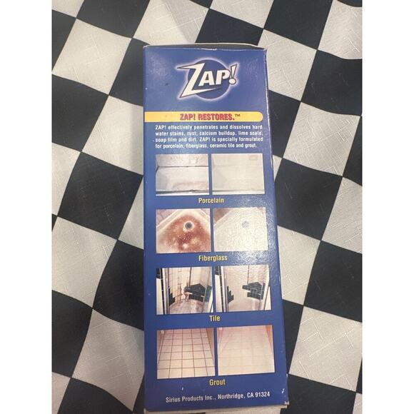 ZAP! 16 oz Professional Restorer for Porcelain Fiberglass Tile Grout NEW IN BOX - Picture 2 of 6